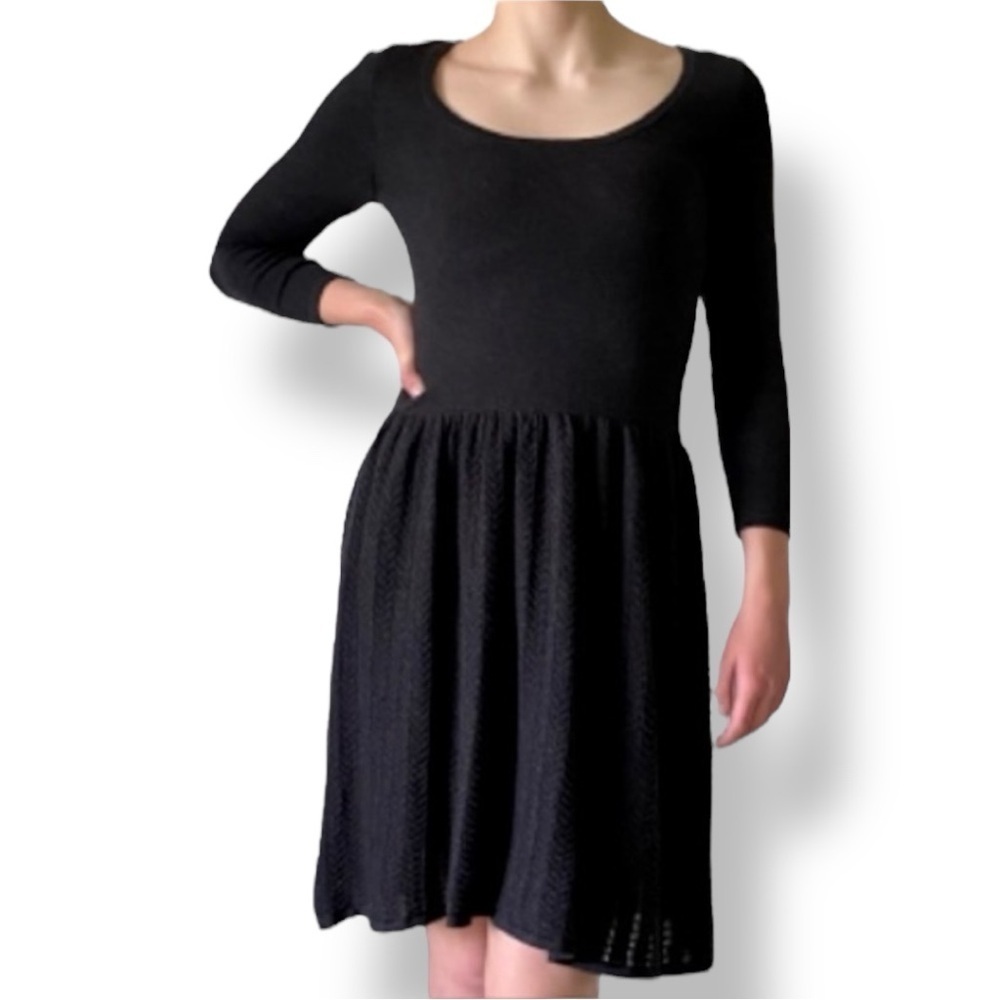 Wallace Charcoal Gray Fit Flare Sweater Dress​​​​​​​​​​​​​​​​​​​​​​​​​​​​